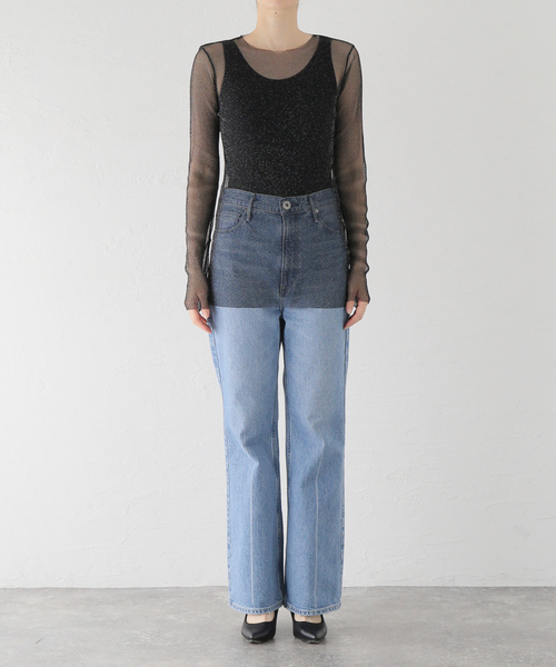 TanC TOKYO タンクトウキョウ 日本製 TULLE LONG SLEEVE TOP チュールロングスリーブカットソー Free BEIGE トップス g22248 TanC TOKYO タンクトウキョウ 日本製 TULLE LONG SLEEVE TOP