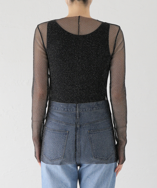 TanC TOKYO タンクトウキョウ 日本製 TULLE LONG SLEEVE TOP チュールロングスリーブカットソー Free BEIGE トップス g22248 TanC TOKYO タンクトウキョウ 日本製 TULLE LONG SLEEVE TOP