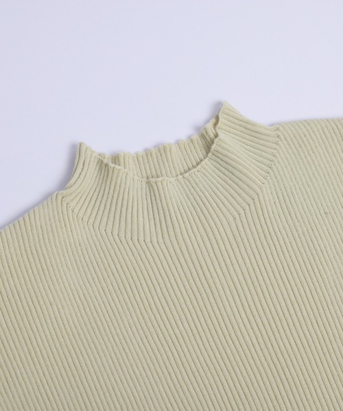 AMELY(エミリー)の「ハイネックサマーニット(Tシャツ/カットソー・レディース・ホワイト/アイボリー/ブラック/グレー/ベージュ・フリー)」の13枚目の写真