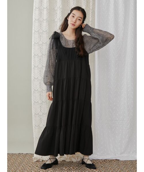 merry jenny（メリージェニー）の「チュールリボンキャミワンピース