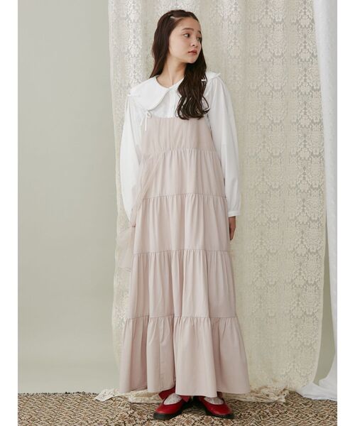 merry jenny（メリージェニー）の「チュールリボンキャミワンピース（ワンピース・レディース・ブラック/ピンク/グレー・FREE）」の9枚目の写真