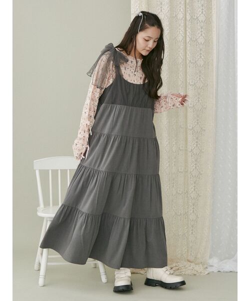 merry jenny（メリージェニー）の「チュールリボンキャミワンピース