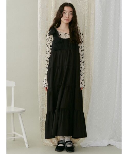 merry jenny（メリージェニー）の「チュールリボンキャミワンピース（ワンピース・レディース・ブラック/ピンク/グレー・FREE）」の20枚目の写真