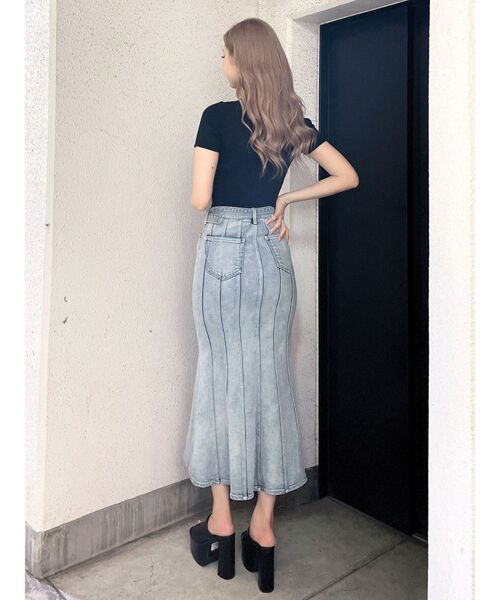 GYDA（ジェイダ）の「ボトルネックリブニットトップス（ニット/セーター・レディース・その他1/オフホワイト/ブラック・FREE）」の20枚目の写真