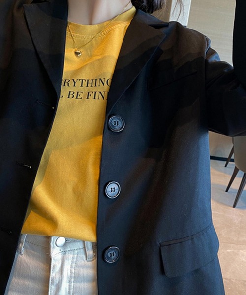 MAISON DE THERESE（メゾン ド テレーズ）の「ビッグサイズクルーネックTシャツ（Tシャツ/カットソー・レディース・ホワイト/ピンク/イエロー・L/M）」の11枚目の写真
