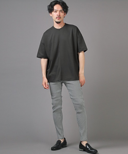 LUXSTYLE(ラグスタイル)の「無地半袖Tシャツ(Tシャツ/カットソー・メンズ・グリーン/ホワイト/スミクロ/オレンジ/ネイビー・FREE)」の12枚目の写真