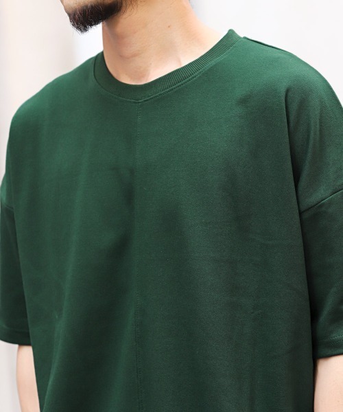 LUXSTYLE(ラグスタイル)の「無地半袖Tシャツ(Tシャツ/カットソー・メンズ・グリーン/ホワイト/スミクロ/オレンジ/ネイビー・FREE)」の21枚目の写真