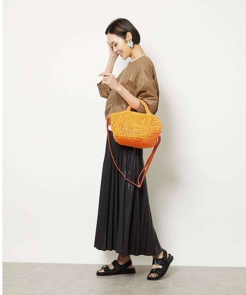 【特別セール品】 セール】[2WAY]メッシュ編みトートバッグ（ハンドバッグ）｜MK バッグ