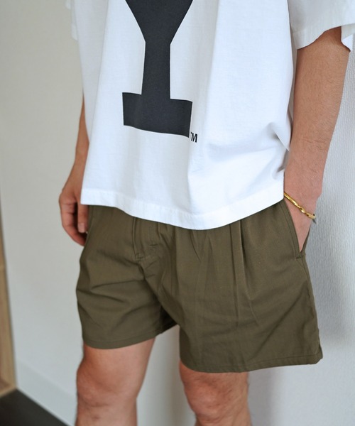 MILITARY（ミリタリー）の「【U.S MILITARY ユーエスミリタリー】US MADE 2TUCK RIPSTOP BAGGY SHORT PANTS　バギーショーツ（その他パンツ・メンズ・オリーブ・36/34/32）」の2枚目の写真