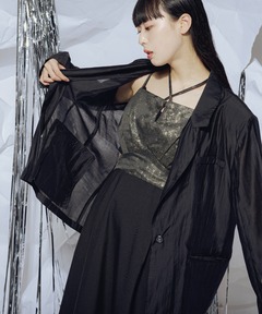 LACE COMBI HALF SLEEVE JACKET SHIRT（テーラードジャケット