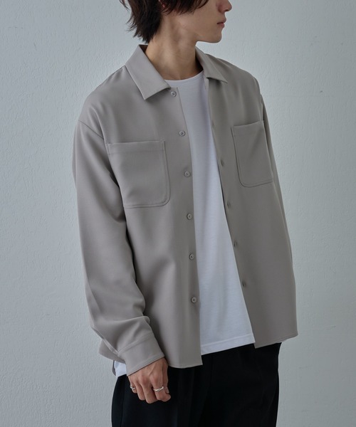 COLONY 2139（コロニートゥーワンスリーナイン）の「サステナブルストレッチイージー長袖シャツ（シャツ/ブラウス・メンズ・ブラック/グレイッシュベージュ/チャコールグレー・MEDIUM/LARGE）」の11枚目の写真