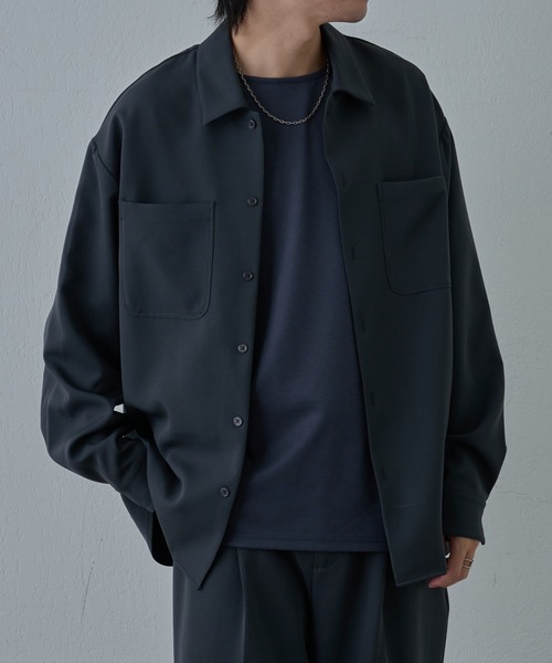 COLONY 2139（コロニートゥーワンスリーナイン）の「サステナブルストレッチイージー長袖シャツ（シャツ/ブラウス・メンズ・ブラック/グレイッシュベージュ/チャコールグレー・MEDIUM/LARGE）」の12枚目の写真