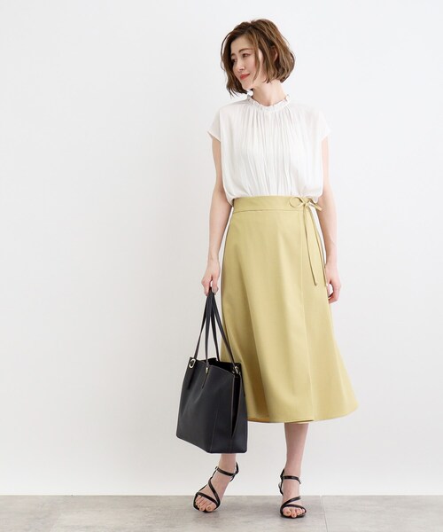 grove（グローブ）の「◆＜ご自宅で洗える＞ヴィンテージサテンフレンチブラウス（シャツ/ブラウス・レディース・ホワイト系7/ホワイト系3/チャコール/ブルーグリーン/オフホワイト・02/03/04/01/05）」の8枚目の写真