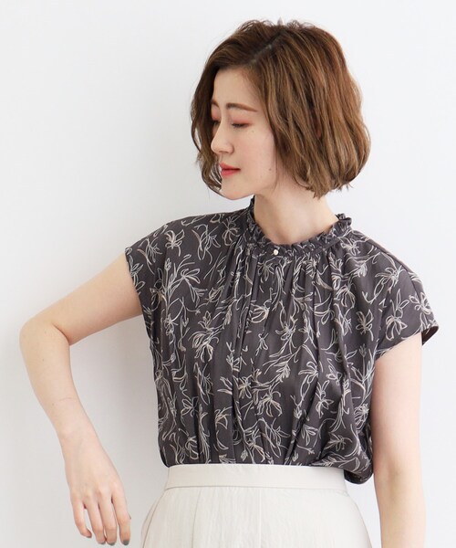 grove（グローブ）の「◆＜ご自宅で洗える＞ヴィンテージサテンフレンチブラウス（シャツ/ブラウス・レディース・ホワイト系7/ホワイト系3/チャコール/ブルーグリーン/オフホワイト・02/03/04/01/05）」の21枚目の写真