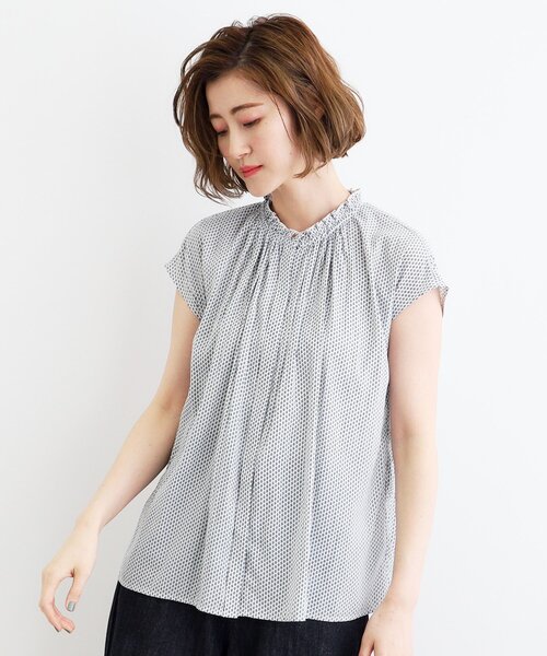 grove（グローブ）の「◆＜ご自宅で洗える＞ヴィンテージサテンフレンチブラウス（シャツ/ブラウス・レディース・ホワイト系7/ホワイト系3/チャコール/ブルーグリーン/オフホワイト・02/03/04/01/05）」の16枚目の写真