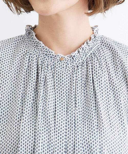 grove（グローブ）の「◆＜ご自宅で洗える＞ヴィンテージサテンフレンチブラウス（シャツ/ブラウス・レディース・ホワイト系7/ホワイト系3/チャコール/ブルーグリーン/オフホワイト・02/03/04/01/05）」の10枚目の写真