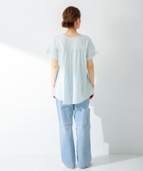 URBAN RESEARCH Sonny Label(アーバンリサーチサニーレーベル)の「ドビーストライプコットンブラウス(シャツ/ブラウス・レディース・ブルー/ミント/レッド系その他・FREE)」の11枚目の写真