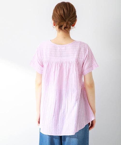 URBAN RESEARCH Sonny Label(アーバンリサーチサニーレーベル)の「ドビーストライプコットンブラウス(シャツ/ブラウス・レディース・ブルー/ミント/レッド系その他・FREE)」の14枚目の写真
