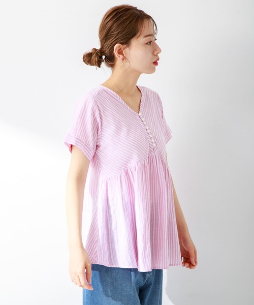 URBAN RESEARCH Sonny Label(アーバンリサーチサニーレーベル)の「ドビーストライプコットンブラウス(シャツ/ブラウス・レディース・ブルー/ミント/レッド系その他・FREE)」の15枚目の写真