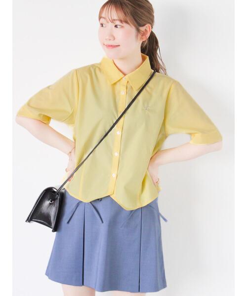 ehka sopo（エヘカソポ）の「イレギュラーヘムシャツ（シャツ/ブラウス・レディース・オフホワイト/イエロー/ピンク/サックスブルー・F）」の4枚目の写真