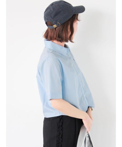 ehka sopo（エヘカソポ）の「イレギュラーヘムシャツ（シャツ/ブラウス・レディース・オフホワイト/イエロー/ピンク/サックスブルー・F）」の6枚目の写真