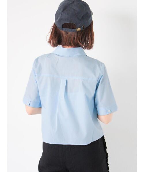 ehka sopo（エヘカソポ）の「イレギュラーヘムシャツ（シャツ/ブラウス・レディース・オフホワイト/イエロー/ピンク/サックスブルー・F）」の7枚目の写真