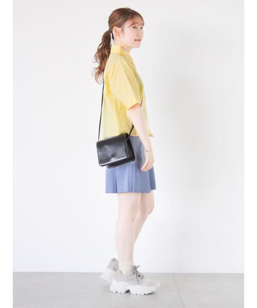 ehka sopo（エヘカソポ）の「イレギュラーヘムシャツ（シャツ/ブラウス・レディース・オフホワイト/イエロー/ピンク/サックスブルー・F）」の15枚目の写真