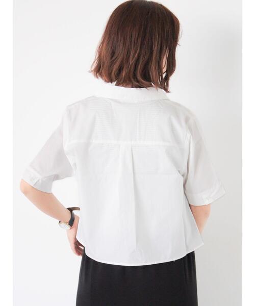 ehka sopo（エヘカソポ）の「イレギュラーヘムシャツ（シャツ/ブラウス・レディース・オフホワイト/イエロー/ピンク/サックスブルー・F）」の20枚目の写真