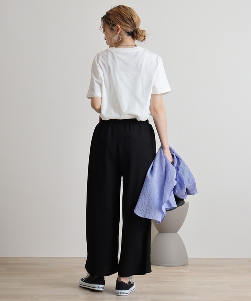 atONE(アットワン)の「atONE カットクレープロングパンツ(その他パンツ・レディース・ブラック/ピンク/アイボリー/ミント・L/M)」の20枚目の写真