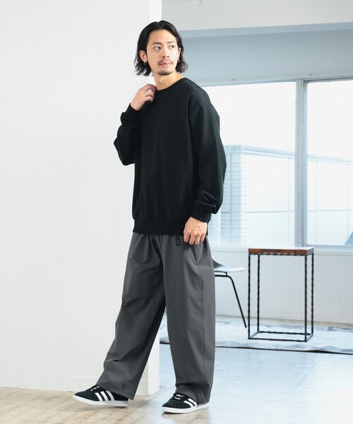 GRAMICCI 黒ワイドパンツ(新品) GRAMICCI パンツ GRAMICCI(グラミチ) 別注 クールドッツ 2タック