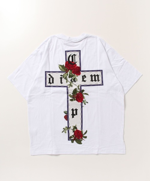 RE730(アールイーセブンサーティー)の「【RE730】十字薔薇モチーフ 半袖ビッグシルエットTシャツ(Tシャツ/カットソー・メンズ・ブラック/チャコールグレー・LARGE/MEDIUM)」の22枚目の写真