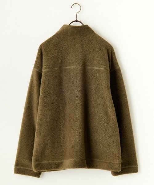 DANTON（ダントン）の「[DANTON/ダントン] スタンドカラー ボアフリースカーディガン（ブルゾン・レディース・オリーブ/ブラック/クリーム/ライトグレー・S/L/M）」の7枚目の写真