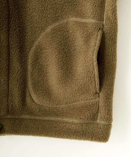 DANTON（ダントン）の「[DANTON/ダントン] スタンドカラー ボアフリースカーディガン（ブルゾン・レディース・オリーブ/ブラック/クリーム/ライトグレー・S/L/M）」の11枚目の写真