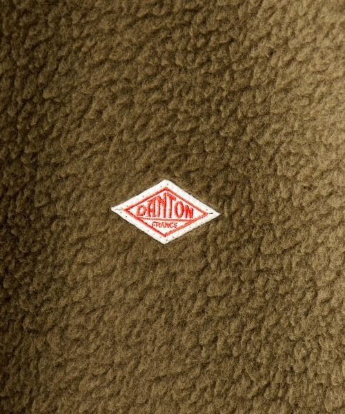 DANTON（ダントン）の「[DANTON/ダントン] スタンドカラー ボアフリースカーディガン（ブルゾン・レディース・オリーブ/ブラック/クリーム/ライトグレー・S/L/M）」の9枚目の写真