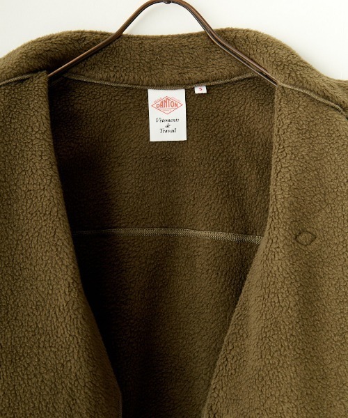 DANTON（ダントン）の「[DANTON/ダントン] スタンドカラー ボアフリースカーディガン（ブルゾン・レディース・オリーブ/ブラック/クリーム/ライトグレー・S/L/M）」の6枚目の写真