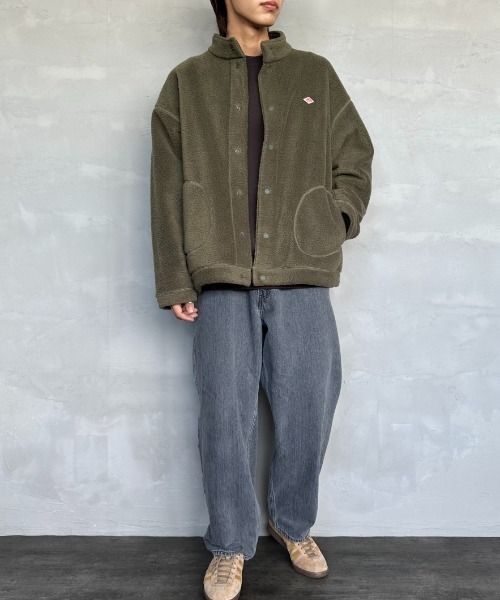 DANTON（ダントン）の「[DANTON/ダントン] スタンドカラー ボアフリースカーディガン（ブルゾン・レディース・オリーブ/ブラック/クリーム/ライトグレー・S/L/M）」の14枚目の写真