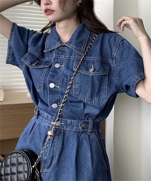 セール】レディース デニムワンピース（ワンピース）｜FREE