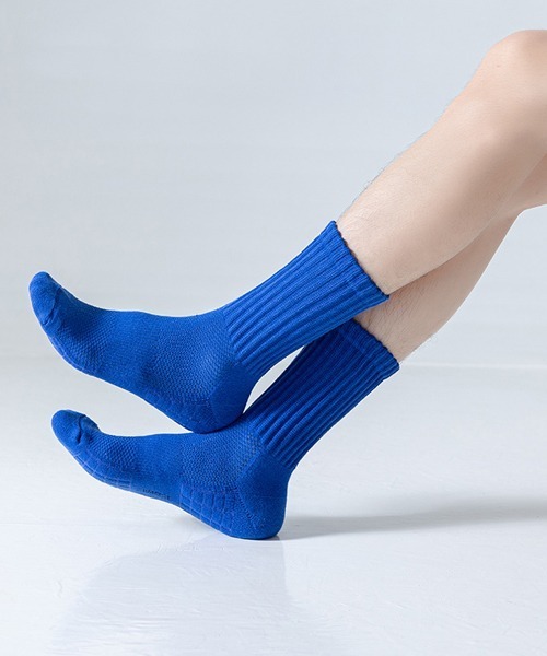 Fun & Daily（ファンアンドデイリー）の「F&D : ワイドリブスポーツミックスソックス（ソックス/靴下・メンズ・ホワイト/ブルー/オリーブ・FREE）」の5枚目の写真