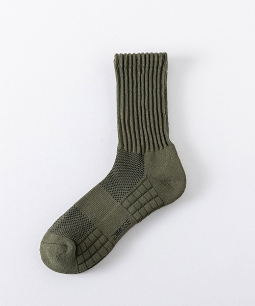 Fun & Daily（ファンアンドデイリー）の「F&D : ワイドリブスポーツミックスソックス（ソックス/靴下・メンズ・ホワイト/ブルー/オリーブ・FREE）」の8枚目の写真