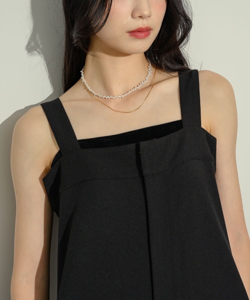 NEUNA（ヌナ）の「ストレートサロペット（サロペット/オーバーオール・レディース・ブラック/グレー・FREE/S）」の8枚目の写真