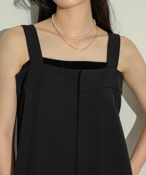 NEUNA（ヌナ）の「ストレートサロペット（サロペット/オーバーオール・レディース・ブラック/グレー・FREE/S）」の9枚目の写真