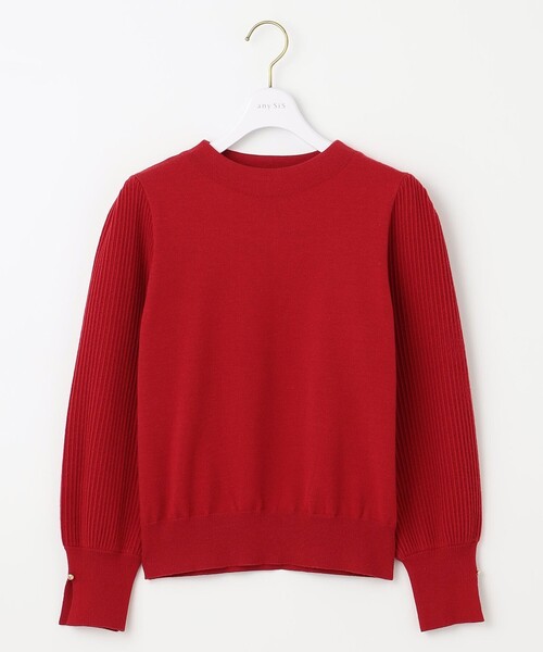 ANY SIS（エニィスィス）の「スリットポイントボトルネック ニット（ニット/セーター・レディース・アイボリー系/レッド系/ライラック系/ピンク系/オレンジ系/グリーン系/ブラック系/イエロー系/ブルー系・2）」の9枚目の写真