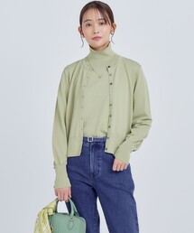 クルーネックモダンカーディガン