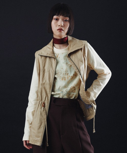 M TO R（ムウトアール）の「DOCKING L/S TOPS（Tシャツ/カットソー・レディース・チャコールグレー/オリーブ/ベージュ系その他・38/40/42）」の3枚目の写真