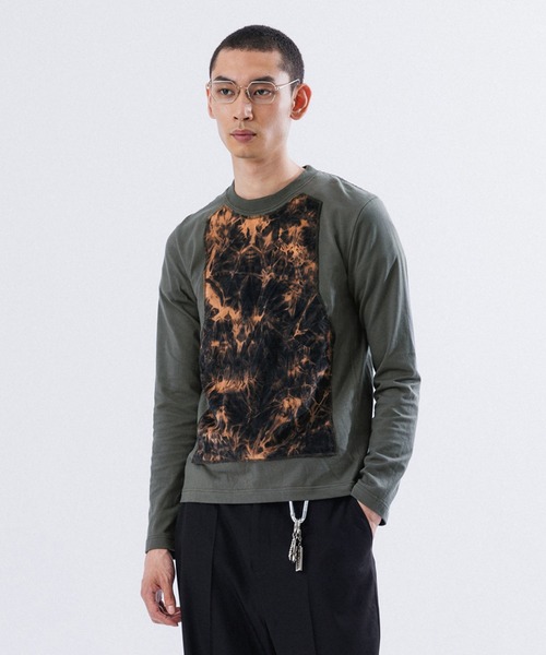 M TO R（ムウトアール）の「DOCKING L/S TOPS（Tシャツ/カットソー・レディース・チャコールグレー/オリーブ/ベージュ系その他・38/40/42）」の2枚目の写真