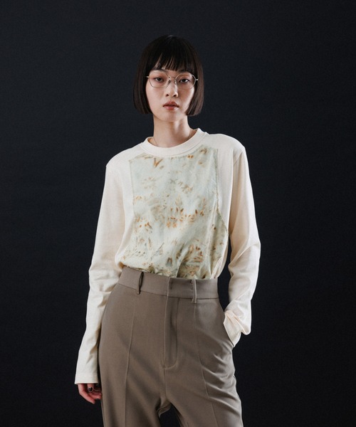 M TO R（ムウトアール）の「DOCKING L/S TOPS（Tシャツ/カットソー・レディース・チャコールグレー/オリーブ/ベージュ系その他・38/40/42）」の10枚目の写真