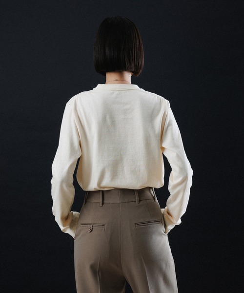 M TO R（ムウトアール）の「DOCKING L/S TOPS（Tシャツ/カットソー・レディース・チャコールグレー/オリーブ/ベージュ系その他・38/40/42）」の11枚目の写真