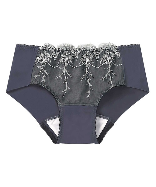 AMPHI（アンフィ）の「「sweetコラボ」「BRAGENIC ブラジェニック 脇高細見えタイプ」　サニタリーショーツ（ショーツ・レディース・ベージュ/ライトパープル/ローズ/グレイッシュブルー/ピンク/チャコール/ブラック/パープル/サックスブルー/クリーム/オレンジ/ネイビー/アイボリー/ブラウン/ライトグリーン/グレー系その他/ピンク系/ブルー/レッド系その他/ブルー系その他/ライトオレンジ系・L/M）」の5枚目の写真