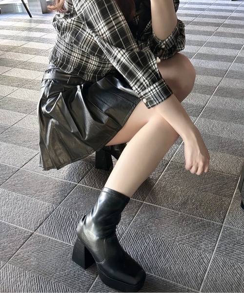 セール】バルキーショートブーツ（ブーツ）｜one wayザッカ