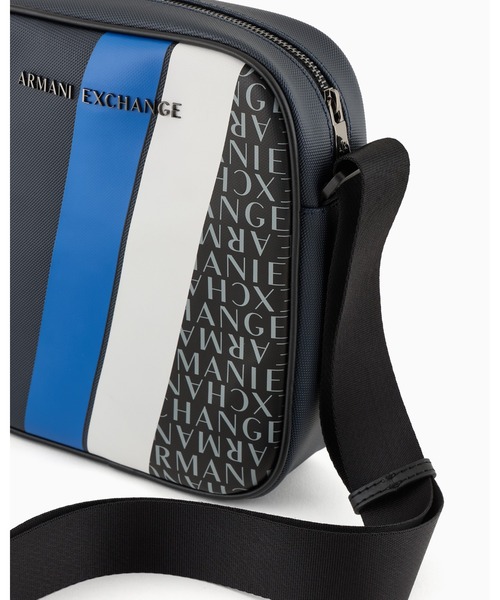 A|X アルマーニ エクスチェンジ】モノグラム×ストライプ ミニ